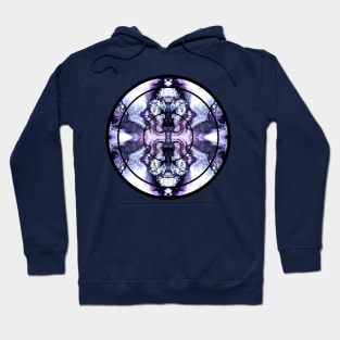 Icy Blue/Purple Paint Pour Circle Hoodie